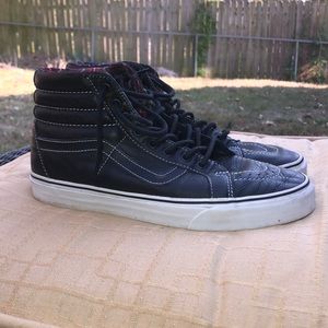 VANS Sk8 Hi Leather/Plaid - 10